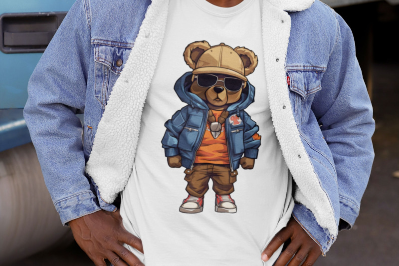 Hip Hop Teddy Bear Illustration Clipart By AyoChic | TheHungryJPEG