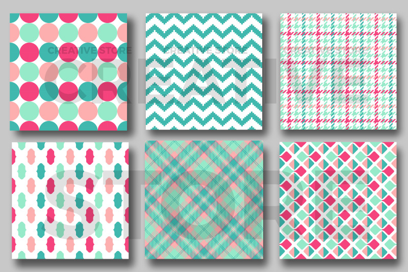 pink-and-mint-seamless-pattern-digital-papers