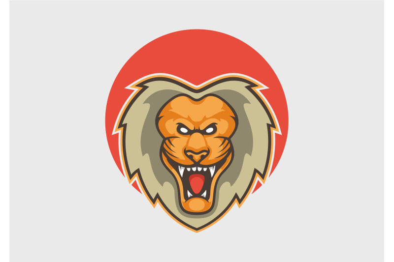 angry-lion-head-cartoon-logo-abstract-monogram-vector-template