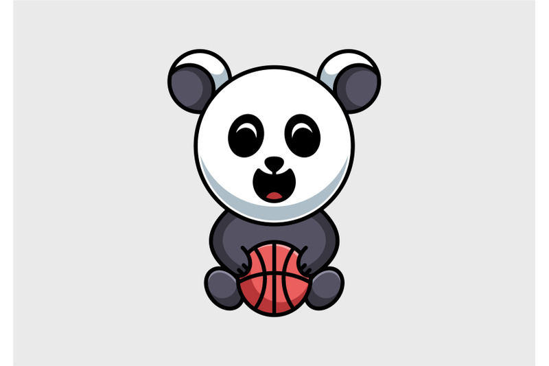 baby-panda-with-basketball-cartoon-logo-abstract-monogram-vector-template