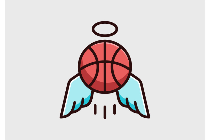 basketball-with-angel-wings-logo-abstract-monogram-vector-template