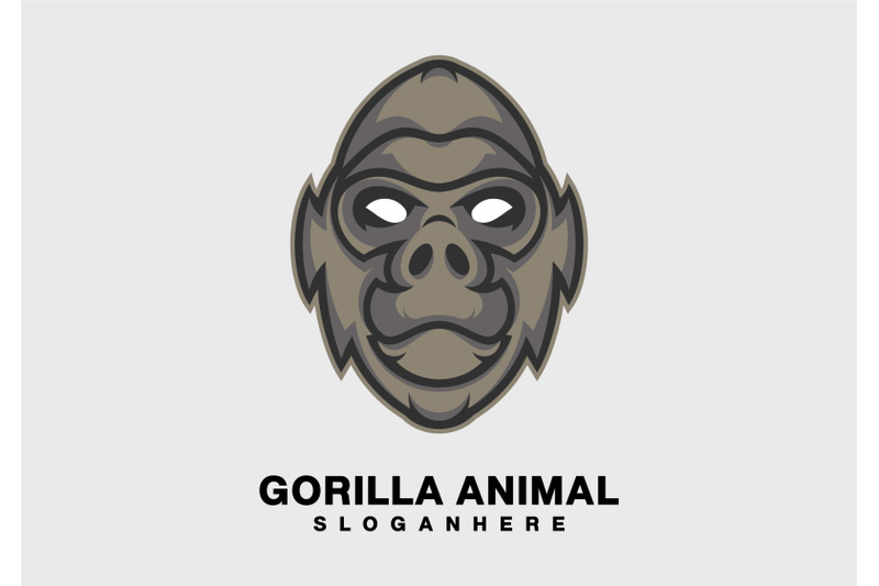 gorilla-head-logo-abstract-monogram-vector-template