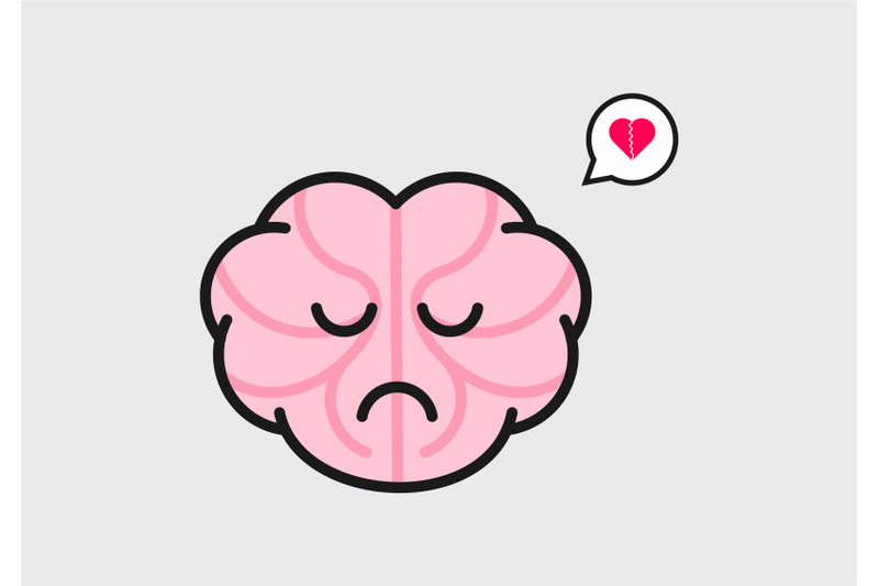 heart-broken-sad-brain-cartoon-logo-abstract-monogram-vector-template