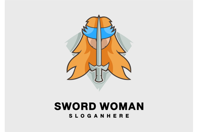 woman-warrier-with-sword-logo-abstract-monogram-vector-template