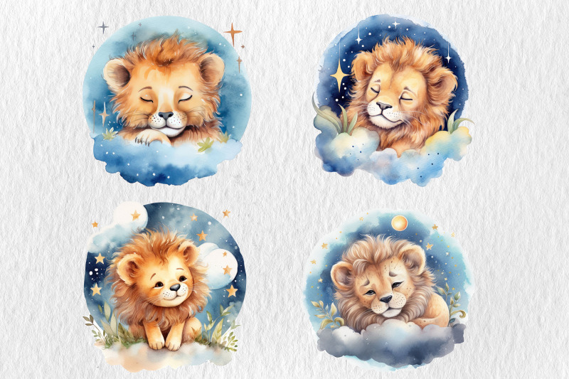 watercolor-lion-baby