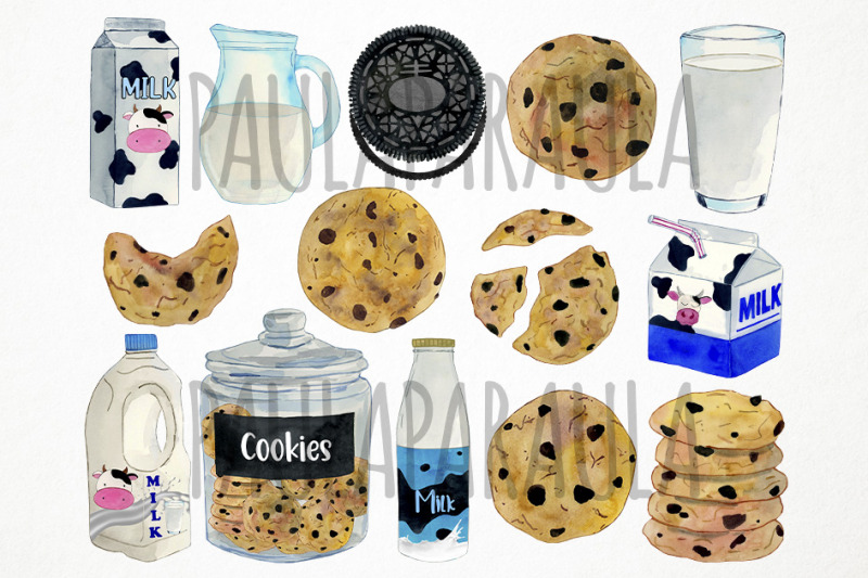 watercolor-milk-adn-cookies-clipart-biscuits-clipart-chocolate-chip