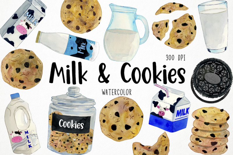 watercolor-milk-adn-cookies-clipart-biscuits-clipart-chocolate-chip