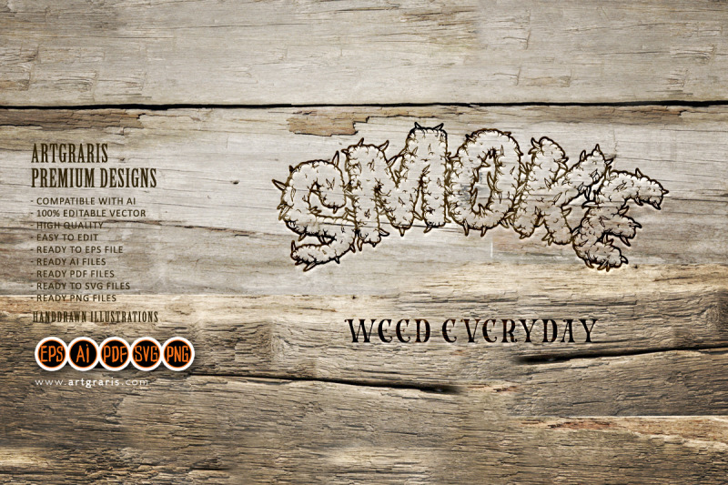 cannabis-smoke-lettering-word-weed-smoke-effect-illustrations