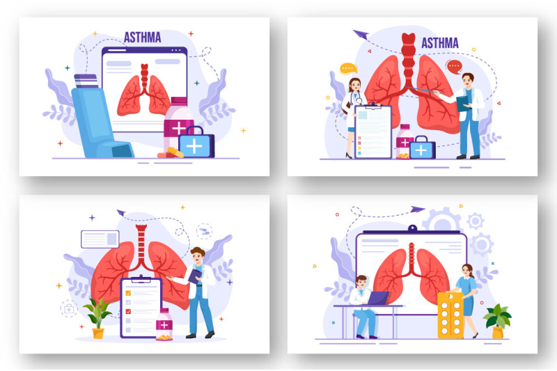 12-asthma-disease-vector-illustration