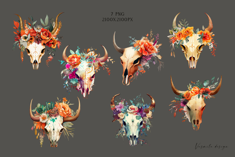 boho-style-flower-skulls