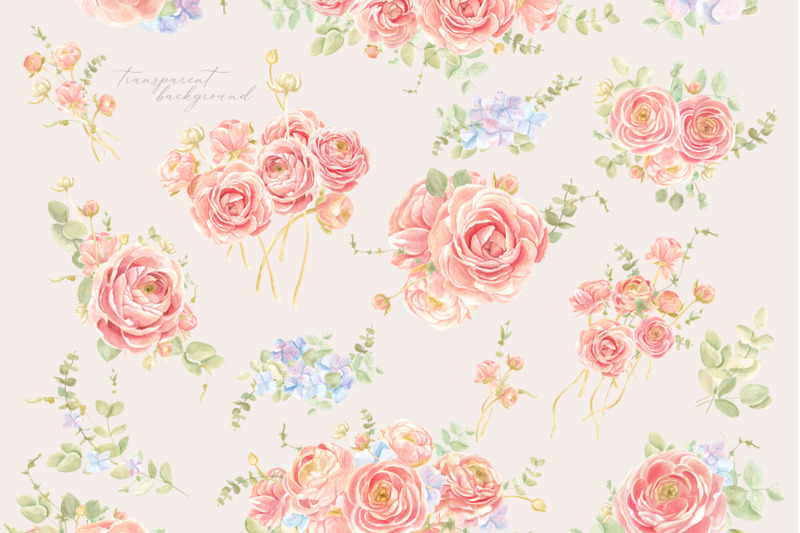 floral-bouquets-watercolor-cliparts