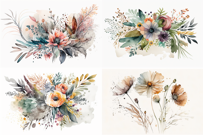 boho-blooms-watercolor-florals-collection