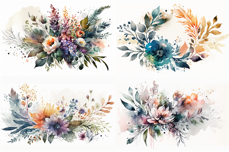 boho-blooms-watercolor-florals-collection