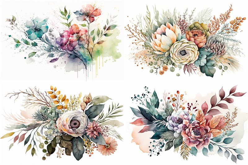 boho-blooms-watercolor-florals-collection