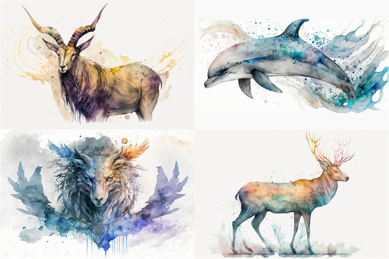 mystical-creatures-enchanting-watercolor-collection