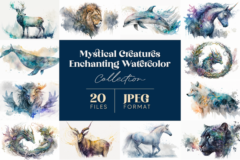 mystical-creatures-enchanting-watercolor-collection