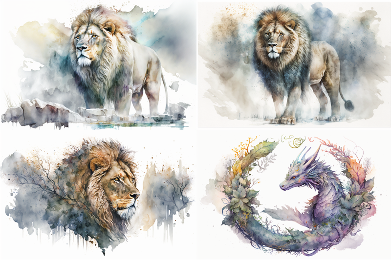 mystical-creatures-enchanting-watercolor-collection