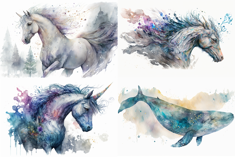 mystical-creatures-enchanting-watercolor-collection