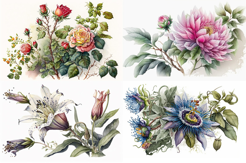 bold-and-vibrant-watercolor-flowers-collection