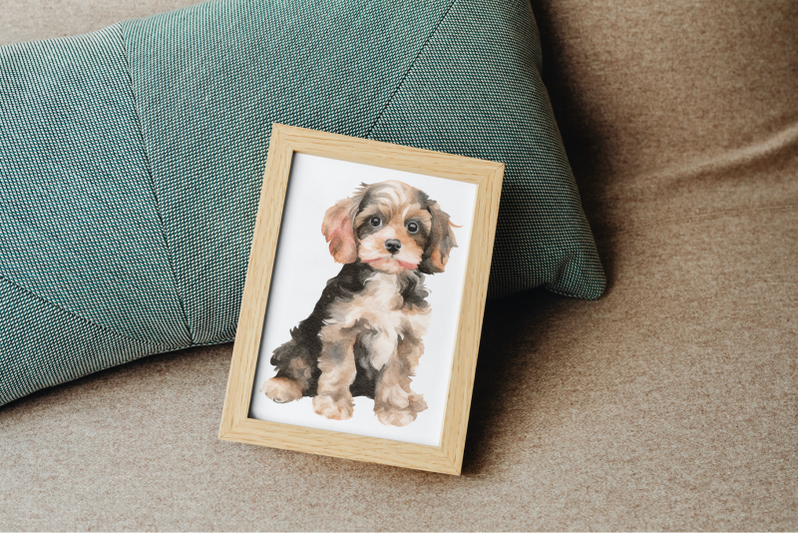 cavapoo-puppies-clipart