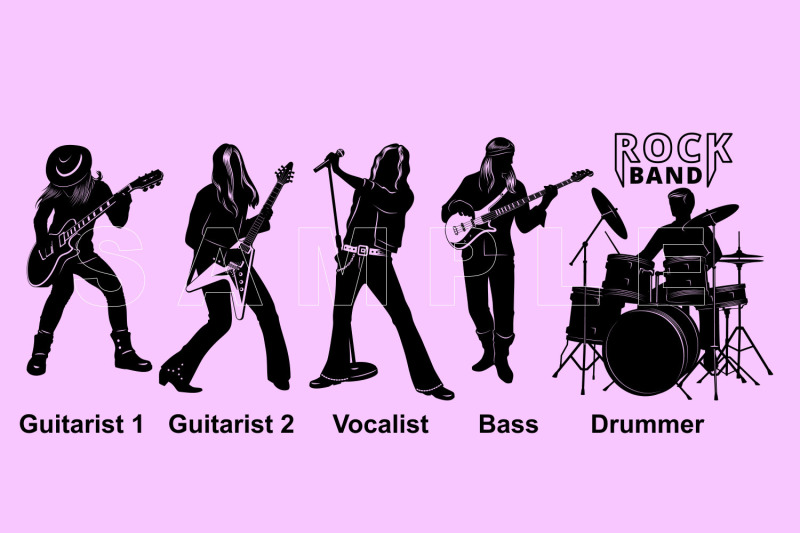 rock-band-silhouettes-svg