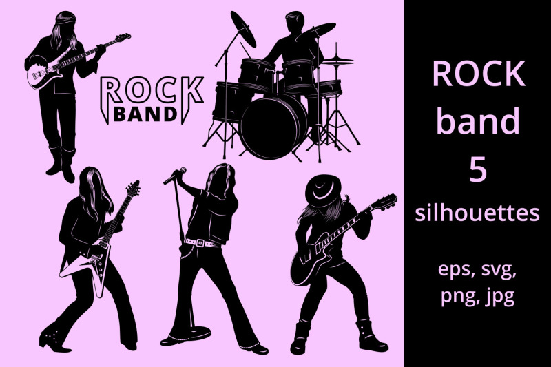 rock-band-silhouettes-svg