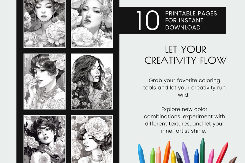 women-printable-adult-coloring-book-greyscale-cloring-pages