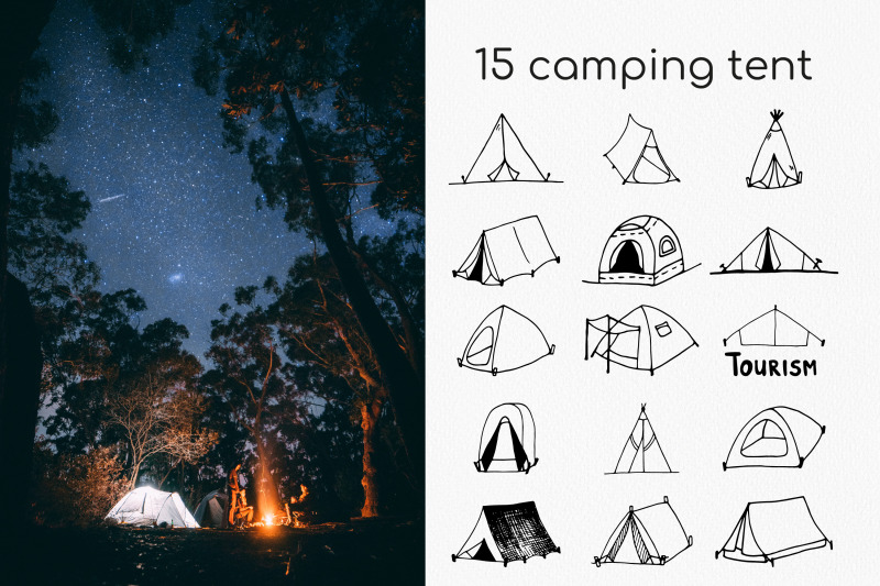 camping-and-travel-doodle-set