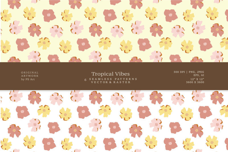 tropical-vibes-digital-floral-clipart-individual-elements-seamless