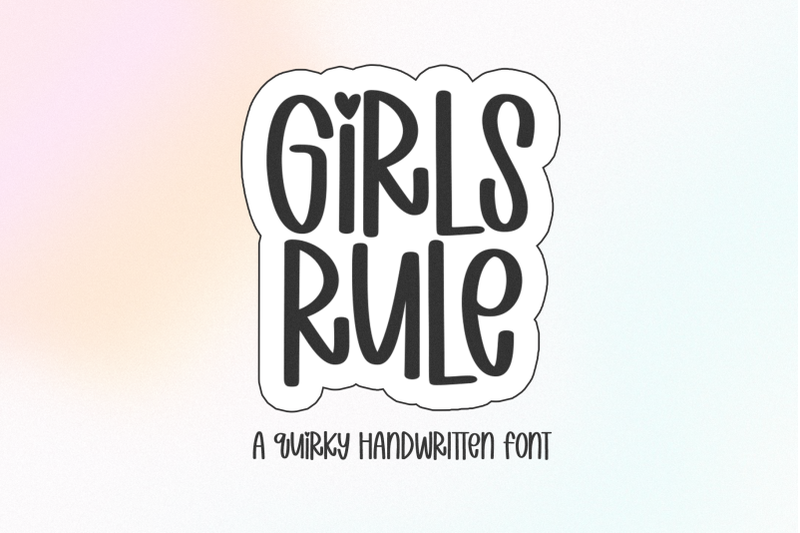 girls-rule-cute-handwritten-font