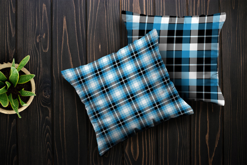 black-and-blue-plaid-backgrounds-digital-papers