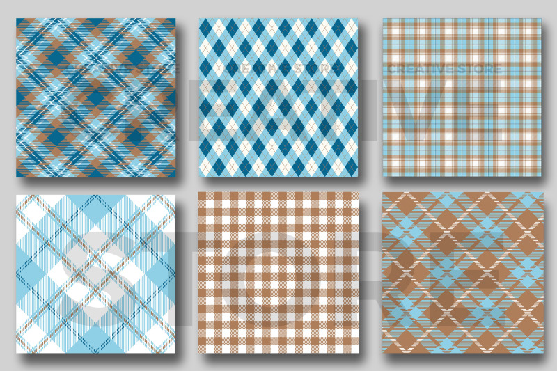 blue-and-brown-plaid-backgrounds-digital-papers-father-039-s-day-plaid