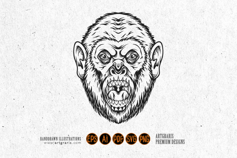 spooky-roar-gorilla-head-face-king-jungle-logo-illustrations