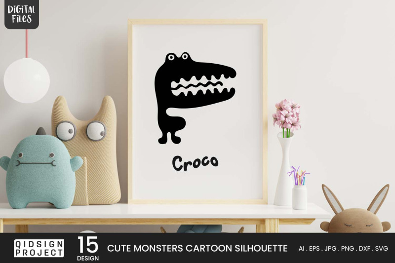 cute-monster-cartoon-silhouette-15-variations