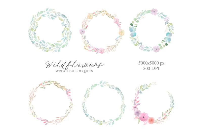 watercolor-wildflower-wreath-clipart-png