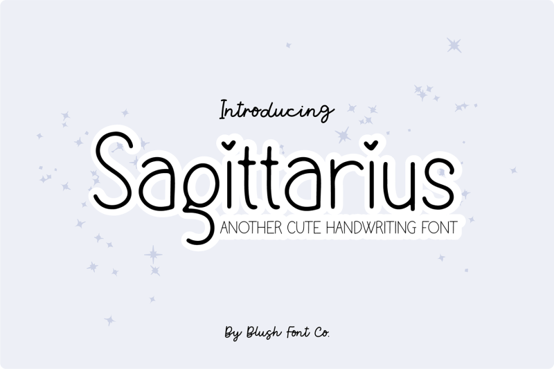 sagittarius-cute-handwriting-font