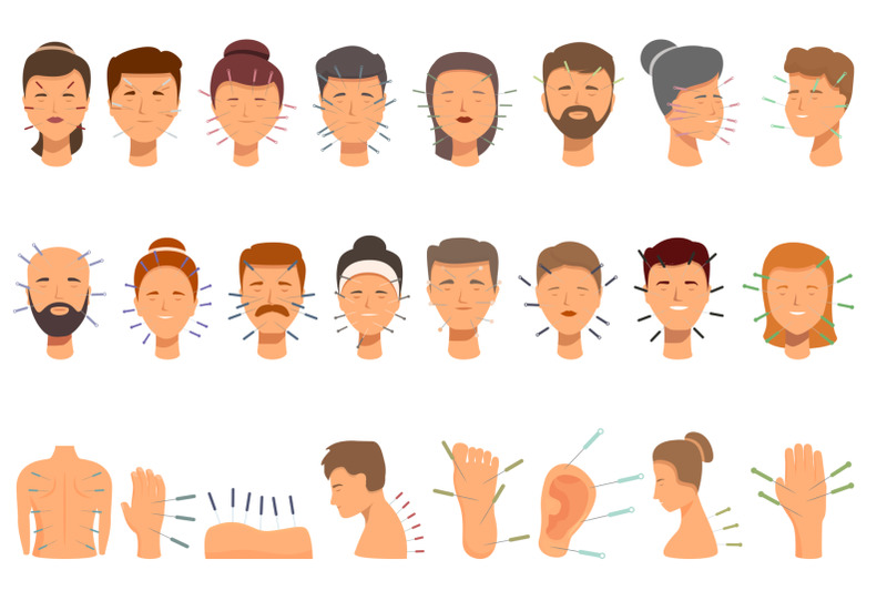 acupuncture-icons-set-cartoon-vector-meridian-body