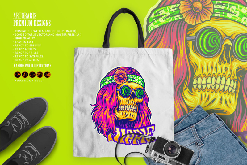 trippy-skull-bohemian-long-haired-with-sunglasses-illustrations