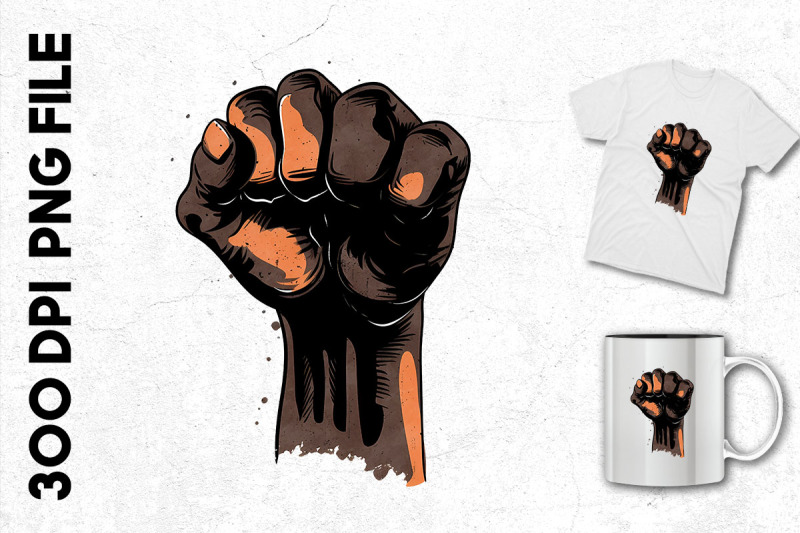 black-fist-clipart