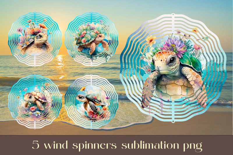 floral-turtle-wind-spinner-sublimation-ocean-wind-spinner