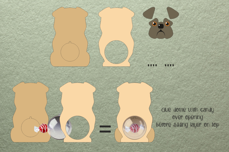 pug-dog-candy-dome-paper-craft-template