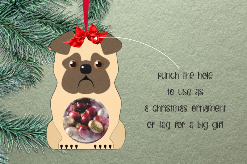 pug-dog-candy-dome-paper-craft-template