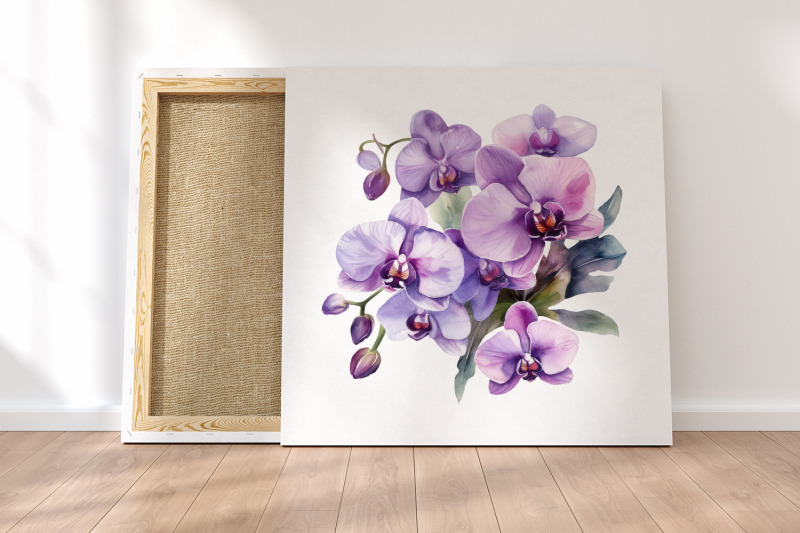 orchids-watercolor-clipart-collection-bundle