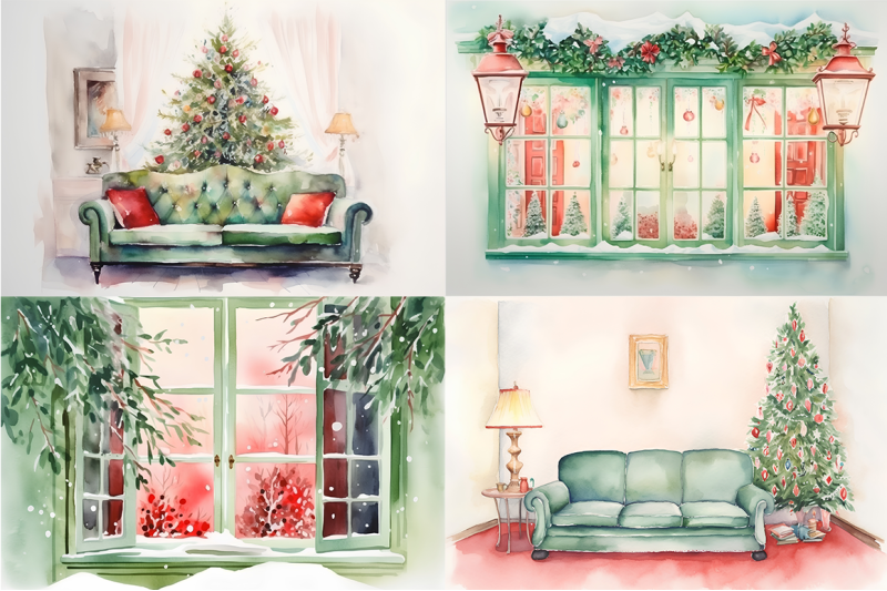 old-christmas-tale-watercolor-collection