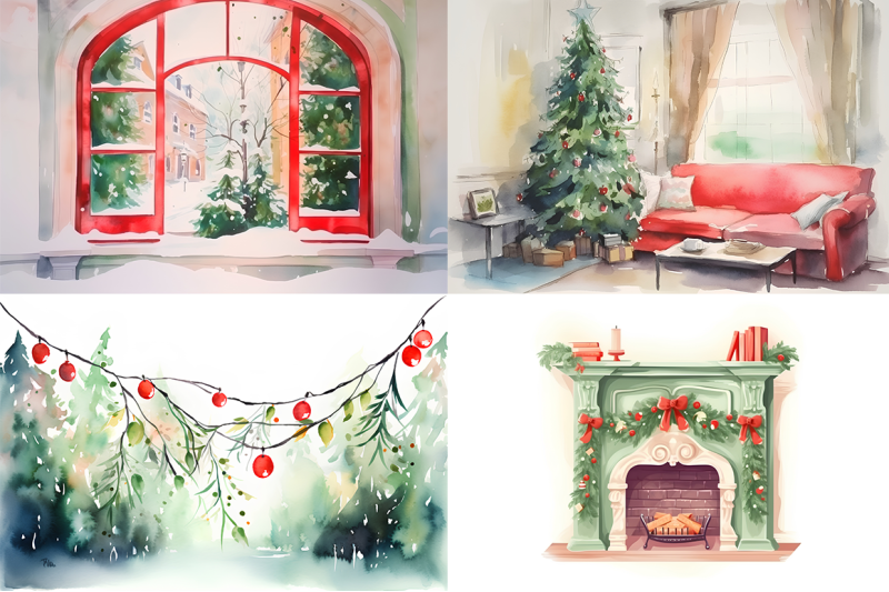 old-christmas-tale-watercolor-collection
