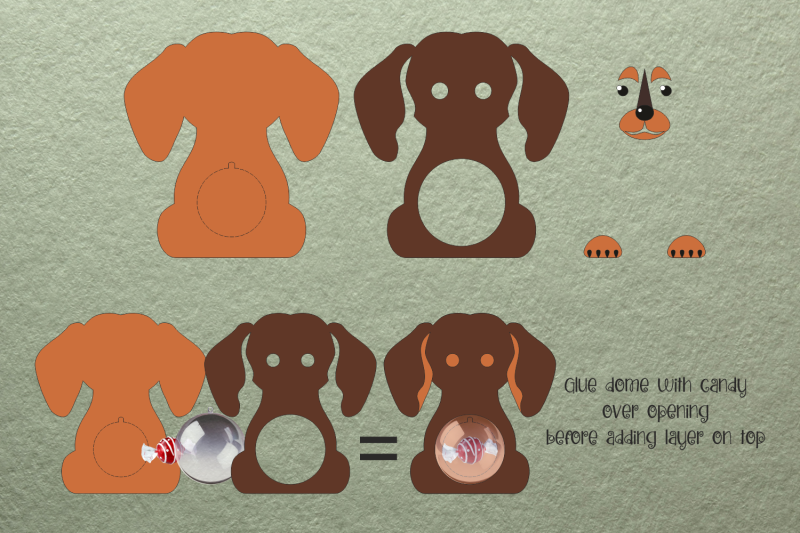 dachshund-candy-dome-paper-craft-template