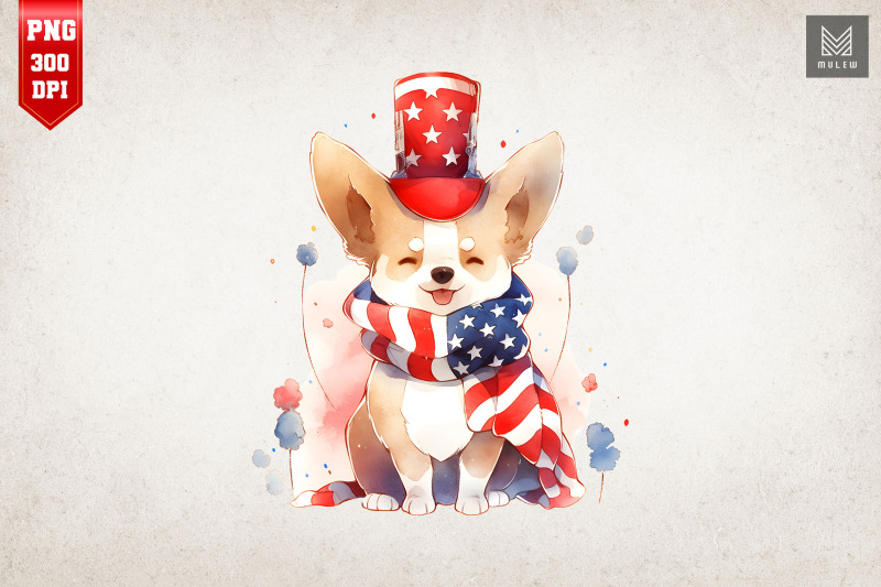 cute-dog-4th-of-july-watercolor-bundle