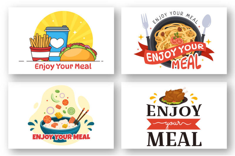 15-enjoy-your-meal-vector-illustration