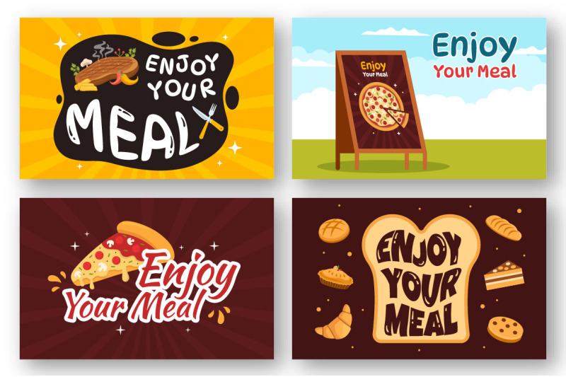 15-enjoy-your-meal-vector-illustration