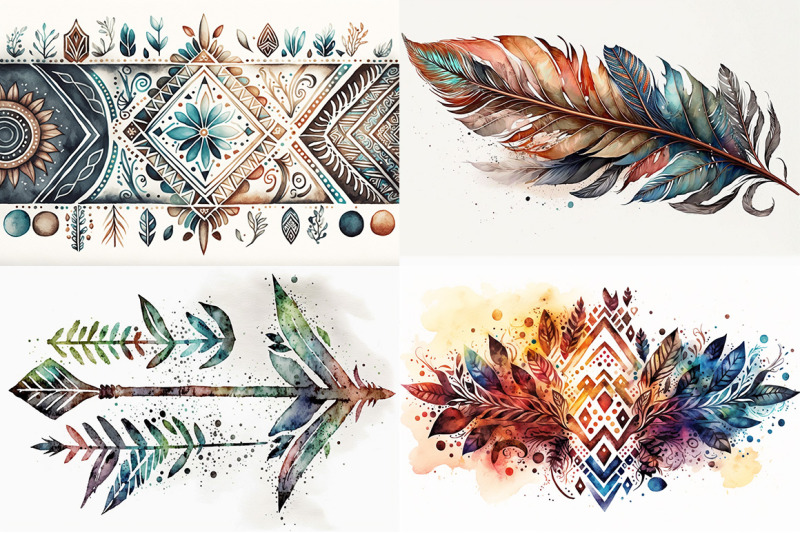 tribal-fusion-watercolor-collection